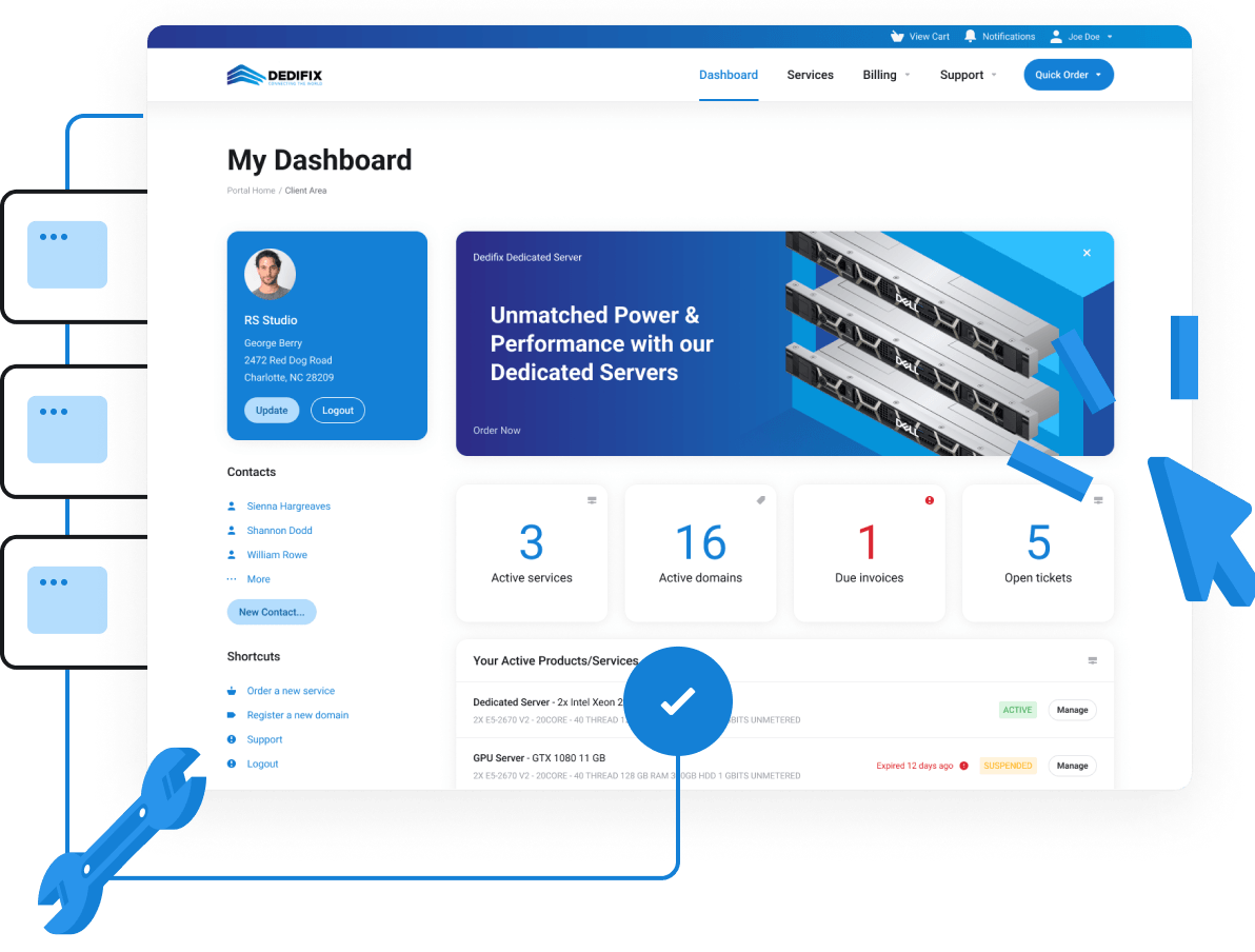 Dedifix | Connecting the World | Dedicated Servers Unmethered - The Power of  Dedicated Hardware  on a User-Friendly Website.